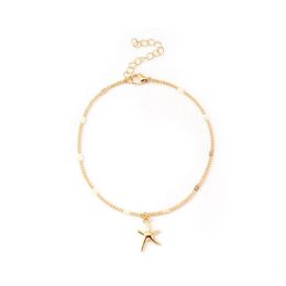 Anklets Fashion Jewellery Female Models Anklet Personality Starfish Pendants Standard Sier Lobster Clasp 47 E3 Drop Delivery Dhuc1