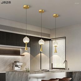 Chandeliers JMZM Bedside Chandelier 2023 Lamp Modern Luxury All Copper Minimalist Small Bedroom Atmosphere Lighting