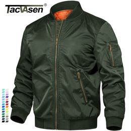 Men's Jackets TACVASEN Winter Military Outwear Mens Cotton Padded Pilot Army Bomber Coat Casual Baseball Varsity 230130