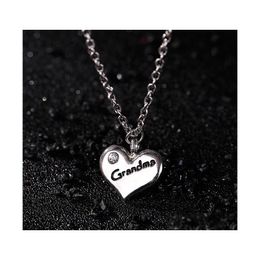 Pendant Necklaces Friends Small Peach Hearts Family Engraved Necklace Drop Delivery Jewellery Pendants Dhvn7