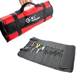 Tool Bag Folding Roll Bags For Tool For Tool Multifunction Tool Bags Practical Carrying Handles Oxford Canvas Chisel Tool Instrument Case 230130