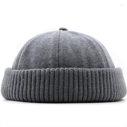 Cycling Caps Winter Hat Sailor Cap For Men Women Brimless Hats Wool Thicken Hip Hop Beanie Skullcap Solid Colour Girl