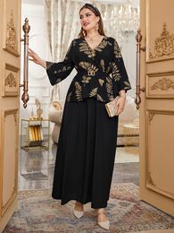 Plus size Dresses TOLEEN Women Size Maxi Luxury Chic Elegant Long Sleeve Shirt Muslim Turkish African Party Evening Clothing 230130