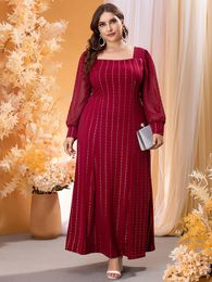 Plus size Dresses TOLEEN Women's Size Maxi Long Spring Autumn Luxury Chic Elegant Turkish African Evening Party Wedding Clothing hgrf 230130