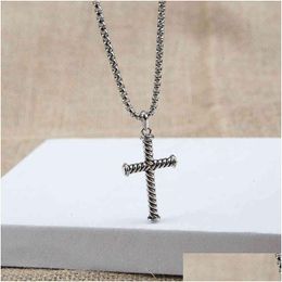 Pendant Necklaces Necklace Dy Cross Style Designer Men Women Jewellery Mens Thread Drop Delivery Pendants Dhcjd