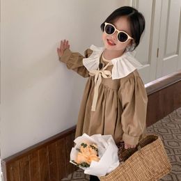 Jackets Girl Windbreaker Lotus Leaf Collar Coat Children Longsleeved Doll Shirt Spring Cotton
