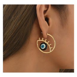 Dangle Chandelier Fashion Jewellery Cshape Evil Eye Earrings For Women Blue Stud Drop Delivery Dh9Mx