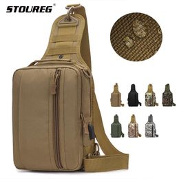 Outdoor Bags Tactical USB Charging Chest Bag Multi-function Fishing Travel Camping Rucksacks Hiking Trekking Sports Climbing Shoulder