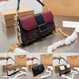 Shoulder Bag Cbag Grace Vintage Messenger Bag Women Designer Bags C Pattern Crossbody Bags Chain Brown Leather Handbag Purse 221017