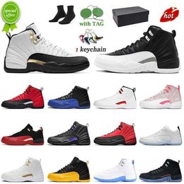 NEW 2023 TOP Footwear 12s men basketball shoes 12 mens trainers Utility Twist Flu Game Royalty Taxi Nylon Michigan sports sneakers size 7-13