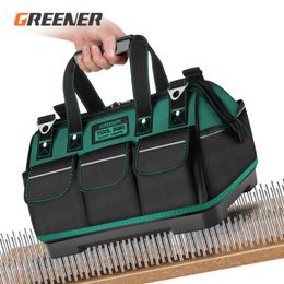 Tool Bag Greener Multi-Function Tool Bag 1680D Oxford Cloth Electrician Bag Multi-Pocket Waterproof Anti-Fall Storage Bag tool kit 230130