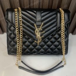 2023 Designers Leather women shoulder bags Classic crossbody Luxury handbags clutch purses ladies wallets tote Gold Silver Black Chain Bag