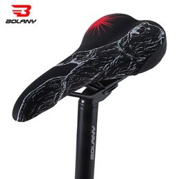 Saddles MTB Bike Race Seat Breathable Shockproof Bicycle Saddle PU Leather Sponge Cushion Gel Sea Surface Cycling Accessories 0131