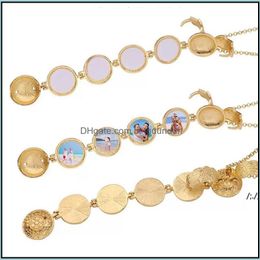 Party Favor Ups Sublimation Necklace Blank With Chain Open Close Po Wings Women Accessories Heat Transfer Pendant Metal Drop Deliver Otzje
