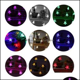 Other Home Decor 1.5M 10 Led Decoration Star Fairy String Light Festival Party Outdoor Garden Lights Dh1065 Drop Delivery Dh4Tq