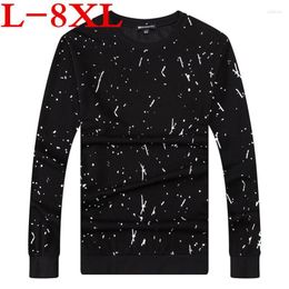 Men's T Shirts 10XL 8XL Plus Size Big 9XL 7XL Autumn Long Sleeve Shirt Men Cotton Loose Fit Funny Pocket Fashion Tops High Quality