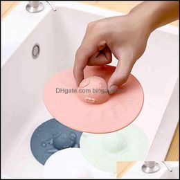 Drains Large Diameter Cute Pig Sile Floor Drain Er Sink Plug Sewer Bathroom Toilet Deodorizer Anticlogging Kitchen Deodorant Accesso Dh5L4