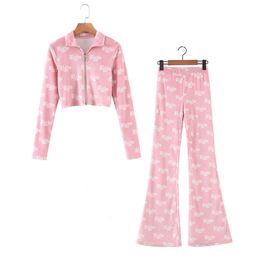 Women's Tracksuits 2 Piece Velvet Set'S Brand Babe Letter Printed Suit Women Track And Pants 230131
