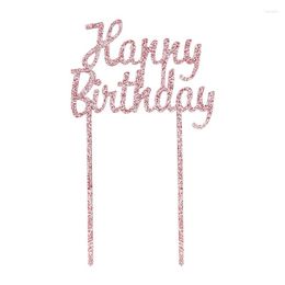 Festive Supplies 100pcs Happy Birthday Cake Topper Acrylic Letter Toppers Party Decorations