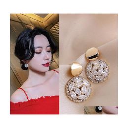 Dangle Chandelier 2021 Est Korean Trendy Exquisite Star Moon Long Tassel Earrings For Women Temperament Crystal Pendant Jewellery Dr Dhkd7