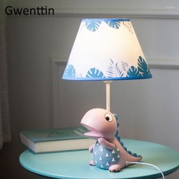 Table Lamps Cartoon Dinosaur For Children's Room Boy Kids Bedroom Bedside Desk Lamp Led Stand Light Fixtures Baby Home Luminaire