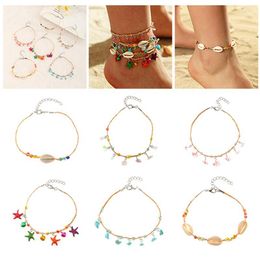 Anklets Women Shell Charm Anklet Decorative Pendant Foot Beach Leg Chain Bohemian Jewellery Accessories