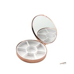 Storage Boxes Bins Medicine Organizer Portable Small Pill Box Makeup Container Folding Case Metal Fast Sn3457 Drop Delivery Home G Dhgmc