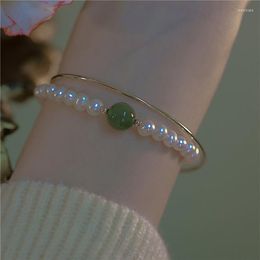 Strand Classic Colorful Stone Bracelet Women Handmade Imitation Pearl Beaded For Jewelry Gift