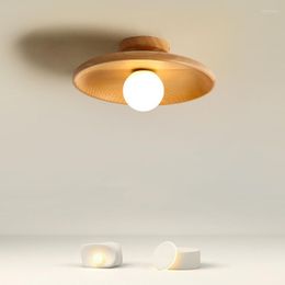 Ceiling Lights Solid Wood Corridor Lamp Modern Simple Cloakroom Porch Aisle Balcony Light Entrance Hall Indoor Lighting Fixture