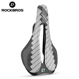 ROCKBROS Bicycle Saddle Racing Breathable Saddles PU Ultralight Shock Absorbing Men Women Bike Safety Cushion Seat 0131