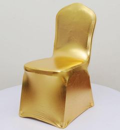 Chair Covers High Class Gold Silver Spandex Cover El Meeting Room 50pcs/lot