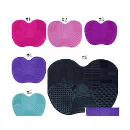 Party Favour Makeup Brush Cleaner Pad Sile Scrubber Board Washing Gel Mats Cosmetic Tool 6 Colours Drop Delivery Home Garden Festive S Dh4Bn
