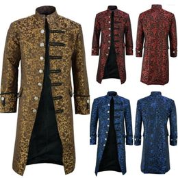 Men's Trench Coats 2023 Product Steam Punk Performance Clothes Coat Fashion Casual Windbreaker Men Clothing Long Jackets For