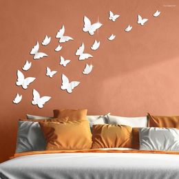 Wall Stickers 60x40CM 3D Butterfly Mirror Sticker 12Pcs Decal Art Removable Wedding Decoration Kids Room