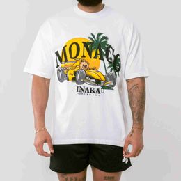 Mens T-shirts Inaka Power Shirt Letter Print Daily Premium Screen Printing Tshirt Us Size Anniversary J230731