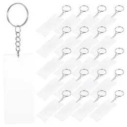 Gift Wrap 50 Pcs Material Acrylic Keychain Transparent Blank Keychains Decoration Seating Chart Cards Aluminum Alloy DIY Pendant Rings