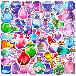 50Pcs Perfume Bottle Stickers Waterproof Vinyl Stickers Non-random for Car Bike Luggage Laptop Skateboard Scrapbook Water Bottle Decal