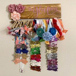 Clothing Sets Girls Hair Bows Holder Wood Hairpin Storage Rack Board Headbands Decor