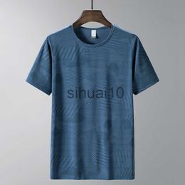 Men's T-Shirts Men's Running T Shirts Quick Drying Sport T-Shirts Short Sleeve Large Size 8XL Breathable Clothes Loose Summer Ice Silk T Shirt J230731