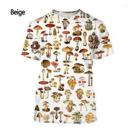 Men's T Shirts 2023 And Women's Casual Short-sleeved T-shirt Tops Fashion Mushroom Funny 3D Printed