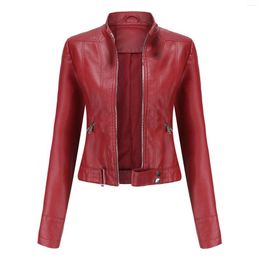 Women's Jackets In For Women Plus Size Lapel Motor Jacket Coat Zip Biker Short Punk Cropped Cot Outerwear Winter Girls