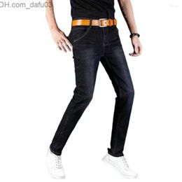Men's Jeans Men's Jeans Cool Winter Solid Colour Mid Waist Men Pants Multi Pockets Streetwear Denim For Daily Wear Z230801