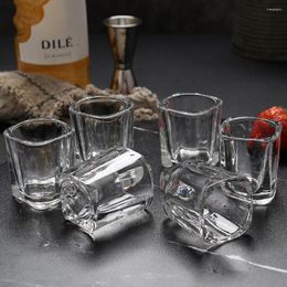 Wine Glasses 6 Piece Set Crystal Glass Creative Vodka Spirit Party Drink Charming Thick Bottom