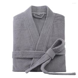 Men's Sleepwear Cotton Batrobe For Men Lon Tick Absorbent Terry Bat Robe Kimono Towel Solid Women Dressin Own