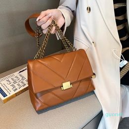 Evening Bags Fashion Women Pu Leather Chain Shoulder Ladies Small Handbags Travel Messenger Casual Tote Crossbody Bag