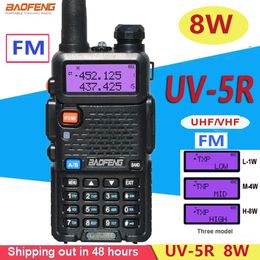 Walkie Talkie Baofeng UV 5R 8W True High Power 8 Watts Powerful Long Range 10km FM Two Way Radio CB Portable uv5r Hunting Radios 230731