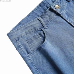 Men's Jeans Mens Pants High Waist Zipper Stretch Jeans Casual Slim Trousers Male Plus Size Pencil Pants Denim Skinny Jeans for Men Z230801