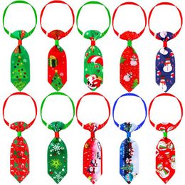Dog Apparel 1Pcs Christmas Ties Puppy Cotton Adjustable Cute Neckteis Holiday Products Grooming Pet Cat Accessories