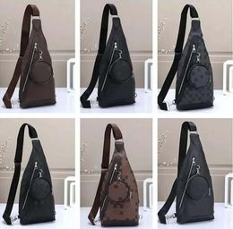 High Quality Unisex Designer Duo Sling Bag Avenue Monograms Leather Shoulder Cross Body Chest Sling Backpack Mens Anti-Thief Crossbody Pocket Bags Purse Dhgate bag