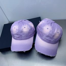 Purple Gradual Youth P Triangle Flag Gradient Casual baseball cap Designer Hat Luxury Hat Unisex Summer Casual VLetter flower Baseball